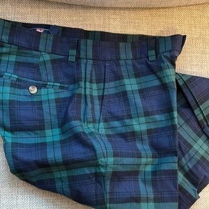 Vineyard vines mens black watch plaid pants 30x32 like new